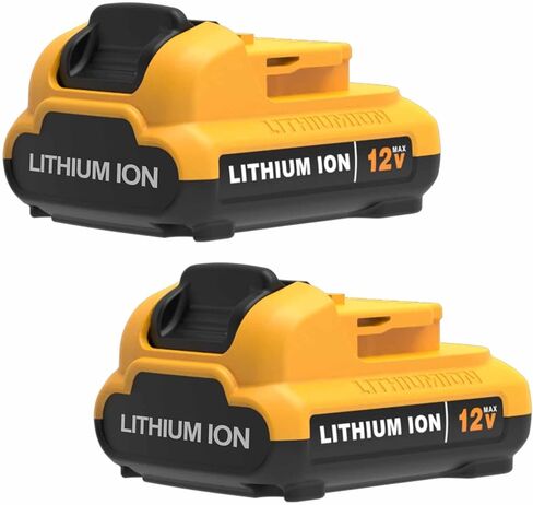2Pack 4000mAh Replacement Battery for Dewalt 12V Lithium Battery, LED Power Display Fast Charge Long-Lasting Fit DCB120 DCB123 DCB122 DCB124 DCB125 DCB127 All Dewalt 12V Tools(Not for 20V) in Kuwait
