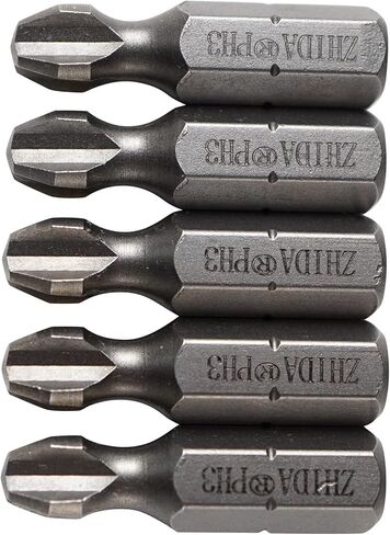 Torsion Phillips PH3 Screwdriver Bits, 1-Inch (#3) Impact Driver Insert Bits, 1/4" Hex Shank Torsion Screw Bits, Heavy-Duty S2 Steel Phillips 3 Insert Bit for Power Tools 5 pack (PH3) in Kuwait