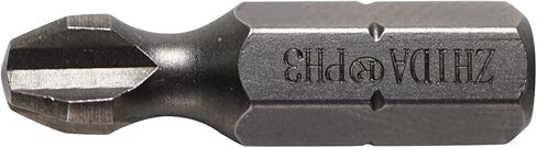 Torsion Phillips PH3 Screwdriver Bits, 1-Inch (#3) Impact Driver Insert Bits, 1/4" Hex Shank Torsion Screw Bits, Heavy-Duty S2 Steel Phillips 3 Insert Bit for Power Tools 5 pack (PH3) in Kuwait
