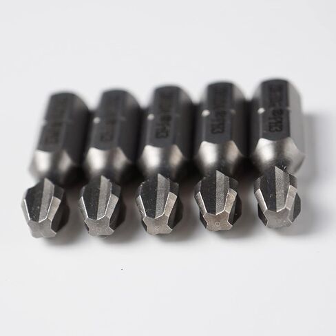 Torsion Phillips PH3 Screwdriver Bits, 1-Inch (#3) Impact Driver Insert Bits, 1/4" Hex Shank Torsion Screw Bits, Heavy-Duty S2 Steel Phillips 3 Insert Bit for Power Tools 5 pack (PH3) in Kuwait