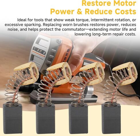 (4pack）290848001 Carbon Brush Assembly Replacement Compatible With Ridgid R3030, R3100, R3101 Power Tools Durable Motor Brush Set in Kuwait