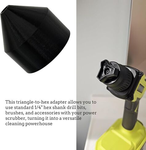 2PCS Triangle to Hex Bit Adapter for Ryobi Power Scrubbers, Durable Drill Bit Converter for Cleaning Brushes, Power Scrubber Attachment in Kuwait