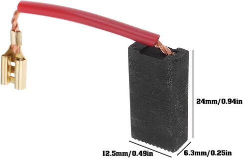 زوجان من فرش الكربون لمنشار السلسلة 6.3X12.5X24mm متوافق مع WORX المتوافق مع B&Q in Kuwait