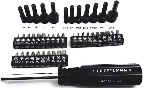 43 Piece Screwdriver 43373 Magnetic Handle Nut Driver Bit Set in Kuwait