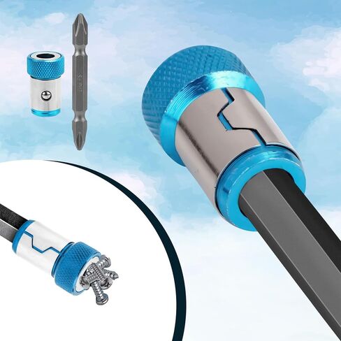 9pcs Magnetic Screwdriver Ring with 3pcs PH2 Bits, Strong Magnet Detachable Magnetizer Screw Rings Replacement Holders for 1/4 Inch Hex Screw Driver and Power Drill Bits Accessories in Kuwait