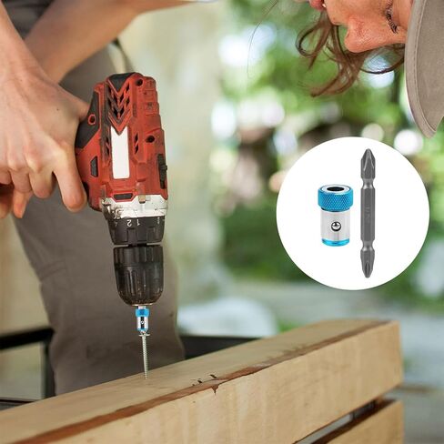 9pcs Magnetic Screwdriver Ring with 3pcs PH2 Bits, Strong Magnet Detachable Magnetizer Screw Rings Replacement Holders for 1/4 Inch Hex Screw Driver and Power Drill Bits Accessories in Kuwait