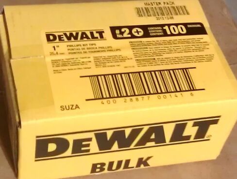 Dewalt #DW2002BL عدد 100 صندوق #2 طرف لقم إدراج Phil in Kuwait
