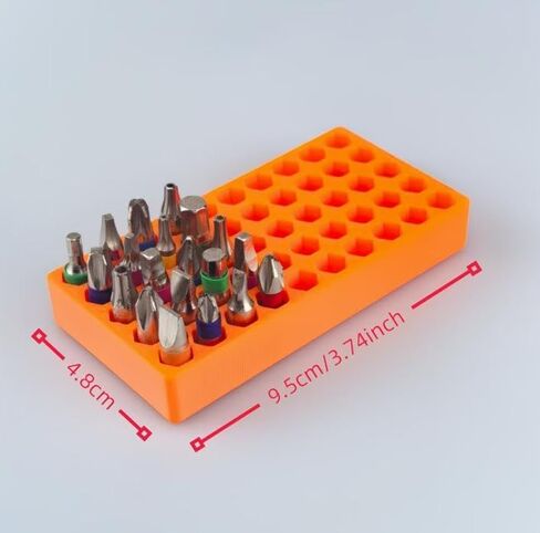 50-Hole Screwdriver Bit Organizer, 6.35mm Hex Bit Storage Case for Drill Bits in Kuwait
