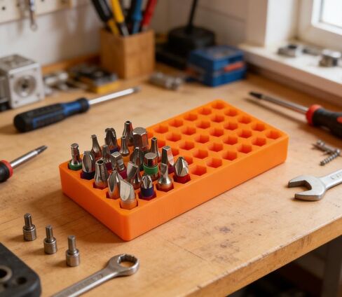 50-Hole Screwdriver Bit Organizer, 6.35mm Hex Bit Storage Case for Drill Bits in Kuwait
