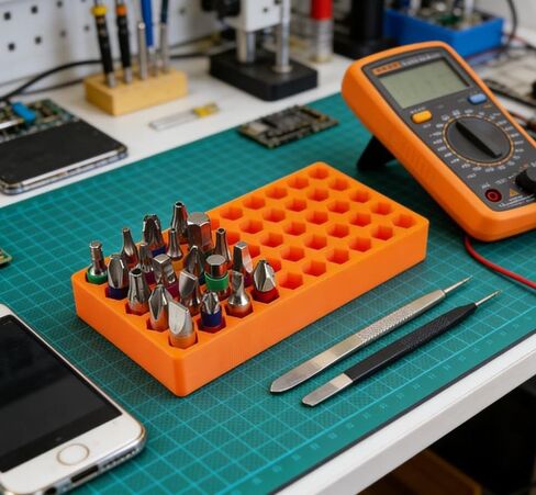 50-Hole Screwdriver Bit Organizer, 6.35mm Hex Bit Storage Case for Drill Bits in Kuwait