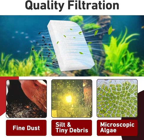 24 Pcs Water Polishing Pads Compatible with Fluval 306 307 406 407 Canister Filters, A244A1, Aquarium Mechanical Filter Media in Kuwait