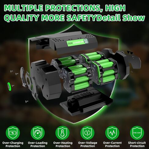 SAPBJ 56V 2.5Ah Battery for EGO 56 Volt 2.5Ah BA1400 BA1400T BA2800 BA2800T Rechargeable Li-ion Battery Replacement in Kuwait