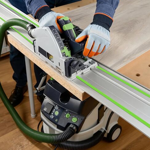 سكة توجيه 110 بوصة لمنشار مسار Festool TS-55/TS-75/TS-60: مسار سكة حديد 55 بوصة × 2 مع موصلات 13.4 بوصة لـ Festool، سكة توجيه FS-1400/2، نظام للخدمة الشاقة لقطع النجارة الدقيقة والأطول in Kuwait