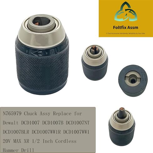 N765979 Chuck Assy Replace for Dewalt DCD1007 DCD1007B DCD1007NT DCD1007BLR DCD1007WW1R DCD1007WW1 20V MAX XR 1/2 Inch Cordless Hammer Drill in Kuwait
