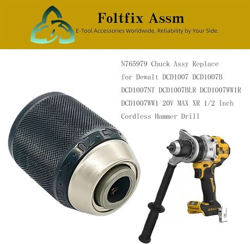 N765979 Chuck Assy Replace for Dewalt DCD1007 DCD1007B DCD1007NT DCD1007BLR DCD1007WW1R DCD1007WW1 20V MAX XR 1/2 Inch Cordless Hammer Drill in Kuwait