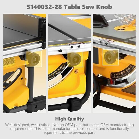 Replacement Fence Knob for DeWalt DW745 DW745-AR DW745-B2 & DWE7480 Table Saws Compatible with 5140032-28 (1) in Saudi Arabia