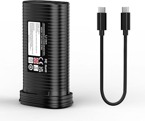 Amityke 7.4V 5.0Ah Rechargeable Lithium Ion Battery Compatible with WOLFBOX MF200 Replacement Battery, Removable Spare Power for Compressed Air Duster in Saudi Arabia
