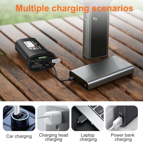 Amityke 7.4V 5.0Ah Rechargeable Lithium Ion Battery Compatible with WOLFBOX MF200 Replacement Battery, Removable Spare Power for Compressed Air Duster in Saudi Arabia