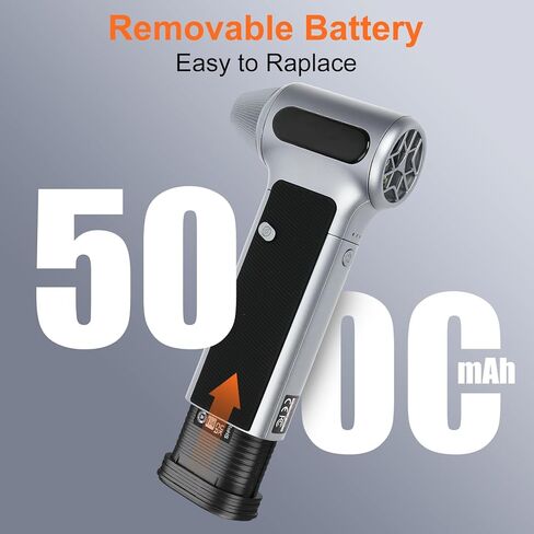 Amityke 7.4V 5.0Ah Rechargeable Lithium Ion Battery Compatible with WOLFBOX MF200 Replacement Battery, Removable Spare Power for Compressed Air Duster in Kuwait