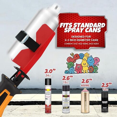 Secure Spray Can Shaker Attachment Reciprocating Saw Holder Anti Slip Strap Stabilizer Mixing Tool in Kuwait