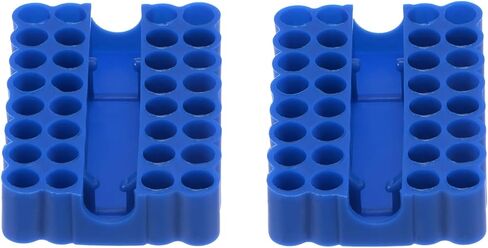 2pcs Screwdriver Bit Holder Organizer 64x45x16mm 32 Holes Hex Drill Plastic Storage Case for Any 1/4" Metal Driver Bits in Kuwait