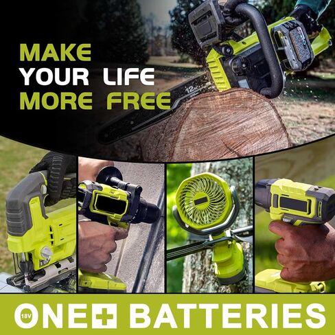 18V Battery Replacement for Ryobi Battery, 8.0Ah High Capacity Li-ion Battery, 2 Packs, Compatible with Ryobi 18V Tools P102, P103, P104, P105, P107, P108, P109, Intelligent Protection, Long Runtime in Kuwait