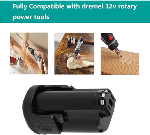 استبدال بطارية ليثيوم أيون 12 فولت 3.0 أمبير في الساعة من CREABEST لجهاز Dremel 8300 8220 8200 B812-03، B812-02، B812-01 أدوات لاسلكية، متوافقة مع بطارية Dremel 12 فولت تتضمن شحن ليثيوم أيون واحد in Kuwait