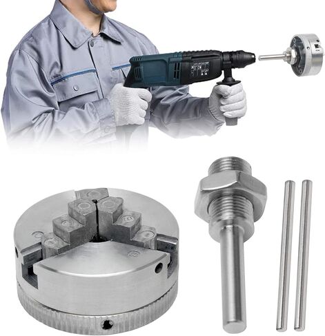 Mini Lathe Chuck Set, Z011 Extension Three Four Jaw Chuck and Connecting Rod Set, Electric Drill Chuck(Type B) in Kuwait