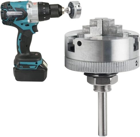 Mini Lathe Chuck Set, Z011 Extension Three Four Jaw Chuck and Connecting Rod Set, Electric Drill Chuck(Type B) in Kuwait