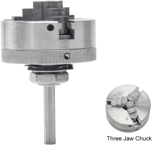 Mini Lathe Chuck Set, Z011 Extension Three Four Jaw Chuck and Connecting Rod Set, Electric Drill Chuck(Type B) in Kuwait
