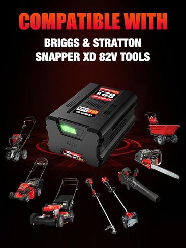 3.5Ah Replacement for Briggs & Stratton 82V MAX Battery, Compatible with Snapper 82V Battery BSB2AH82 BSB3AH82 BSB4AH82 BSB5AH82 1760514 for Snapper XD 82V Cordless Power Tools in Kuwait