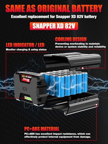 3.5Ah Replacement for Briggs & Stratton 82V MAX Battery, Compatible with Snapper 82V Battery BSB2AH82 BSB3AH82 BSB4AH82 BSB5AH82 1760514 for Snapper XD 82V Cordless Power Tools in Kuwait