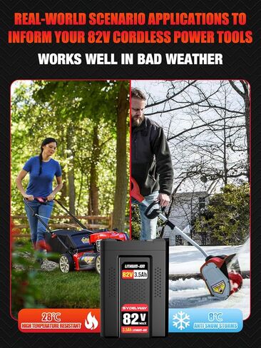 3.5Ah Replacement for Briggs & Stratton 82V MAX Battery, Compatible with Snapper 82V Battery BSB2AH82 BSB3AH82 BSB4AH82 BSB5AH82 1760514 for Snapper XD 82V Cordless Power Tools in Kuwait