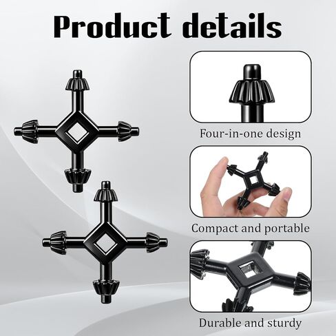 2 Pcs Drill Press Chuck Key, 1/4" 3/8" 1/2" Sizes Drill Chuck Key 4 In 1 Wrench for Electric Drills Press Power Tool Chucks Replacement in Kuwait