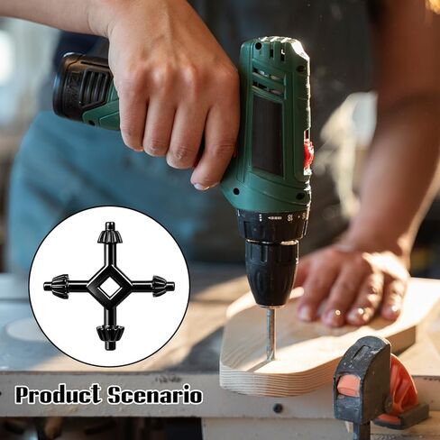 2 Pcs Drill Press Chuck Key, 1/4" 3/8" 1/2" Sizes Drill Chuck Key 4 In 1 Wrench for Electric Drills Press Power Tool Chucks Replacement in Kuwait