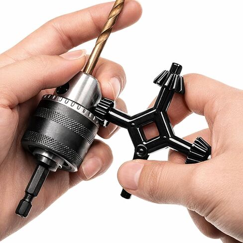 2 Pcs Drill Press Chuck Key, 1/4" 3/8" 1/2" Sizes Drill Chuck Key 4 In 1 Wrench for Electric Drills Press Power Tool Chucks Replacement in Kuwait