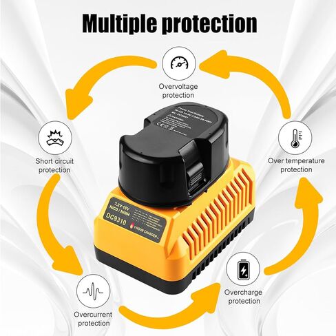 استبدال بطارية 7.0 أمبير 18 فولت لبطارية Dewalt 18V XRP DC9096 DC9098 DC9099 وشاحن DC9310 لبطارية Dewalt 7.2V-18V NI-CD NI-MH DC9091 DC9071 DE9057 DW9096 DW9094 DW9072 in Kuwait