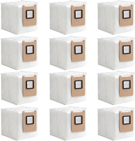 أكياس الغبار البديلة من نيوتوب المتوافقة مع eufy E25/ E28/ C28، ملحقات أجزاء المكنسة الروبوتية، أكياس للاستعمال مرة واحدة، 12 عبوة. in Kuwait