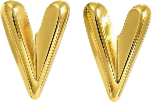 Dainty Earrings, Gold, Minimalist Metal Design, Jewelry Gift for Birthday Party in Saudi Arabia
