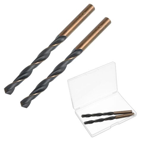 2pcs Cobalt Drill Bits Straight Shank 8mm Drill Bit High-Speed Steel Twist Drills Bits for Copper Stainless Steel Alloy Metal in Kuwait