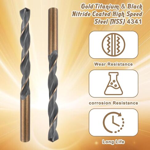 2pcs Cobalt Drill Bits Straight Shank 8mm Drill Bit High-Speed Steel Twist Drills Bits for Copper Stainless Steel Alloy Metal in Kuwait