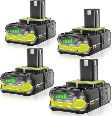 VANON 3.6Ah P102 18 فولت بطارية ليثيوم أيون بديلة لبطارية Ryobi 18V متوافقة مع أدوات Ryobi 18V اللاسلكية P107 P105 P104 P103 P108 2Pack in Kuwait