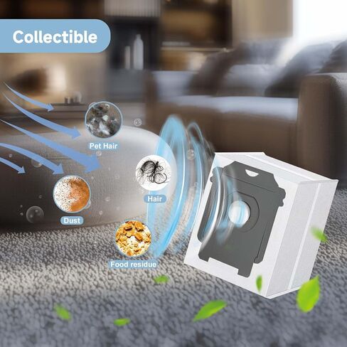 WAIKAS Vacuum Bags, 6 Packs, Compatible with iRobot Roomba Bags i, s, and j Series, Replacement for iRobot Roomba i1+, i3+(3550), i4+, i6+, i7+, i7Plus, j7+(7550), i8+, and s9+ Vacuums, Gray in Kuwait