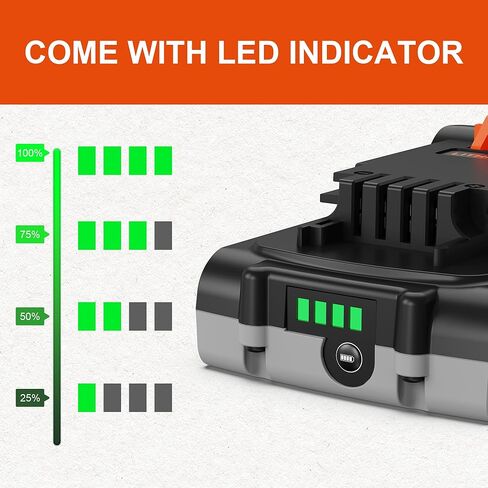 【مع مؤشر طاقة LED】 عبوة بديلة 4.0 أمبير في الساعة لبطارية ليثيوم بلاك اند ديكر 20 فولت، متوافقة مع أدوات الطاقة القصوى 20 فولت LBXR20 LB2X4020 LBXR20B-2 (LBX2040-2P) in Saudi Arabia