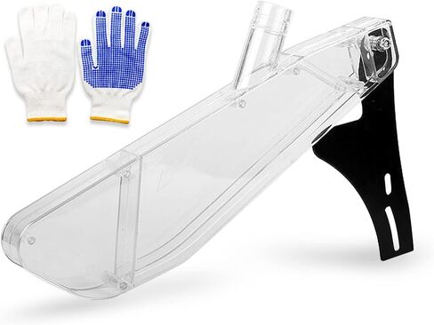 R-Shaped Stand Saw Cover, 4-10 Inch Anti-Dust Guard with Splitting Knife, Universal Dustproof Clear Plastic Case - Woodworking Table Saw Protection in Kuwait