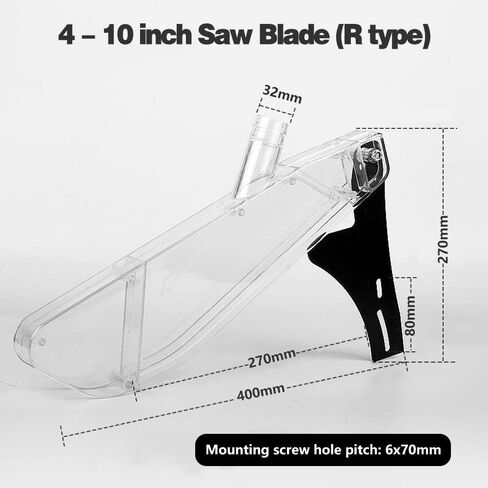 R-Shaped Stand Saw Cover, 4-10 Inch Anti-Dust Guard with Splitting Knife, Universal Dustproof Clear Plastic Case - Woodworking Table Saw Protection in Kuwait