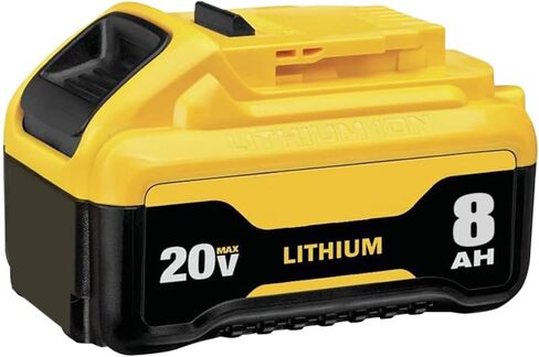 2Pack 8000mAh DCB200 Lithium-ion Battery Replacement for dewalt 20v Battery DCB200 DCB201 DCB203 DCB204 DCB206 DCB180 Compatible with Dewalt 20v Max Cordless Tools and Chargers with LED Indicator in Kuwait
