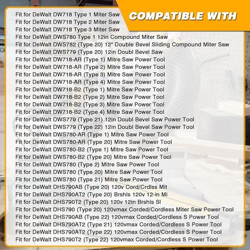 لوحة ارتداء 618192-00 متوافقة مع DeWalt DW718 DWS780 DWS782 DWS779 DW718-AR DW718-B2 DWS779 DWS780-AR DWS780-B2 لاستبدال 618192-00 in Kuwait
