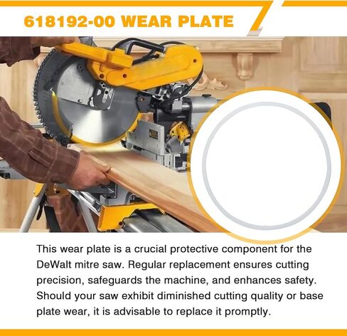 لوحة ارتداء 618192-00 متوافقة مع DeWalt DW718 DWS780 DWS782 DWS779 DW718-AR DW718-B2 DWS779 DWS780-AR DWS780-B2 لاستبدال 618192-00 in Kuwait