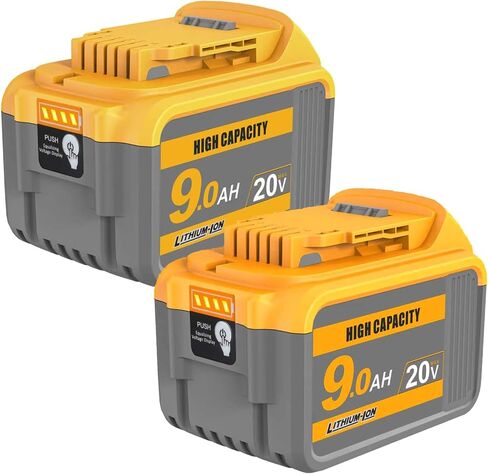 waitley 2 Pack 20V 9.0A Replacement Battery Compatible with Dewalt DCB200 DCD DCF DCG Series Cordless Power Tools (Not Made in Dewalt) in Kuwait